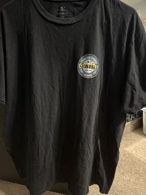 O'Neill Black Short Sleeve Tee with Circular Chest Emblem